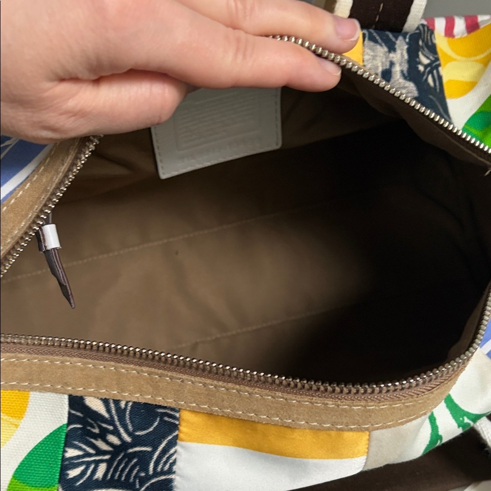 NWT Y2K Coach Multicolor Patchwork Boston/Satchel Bag - Picture 9 of 11
